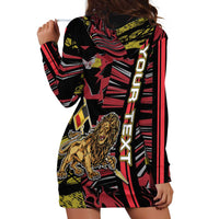 Personalized Belgium Hoodie Dress Lion Holding Flag - Wonder Print Shop
