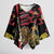 Personalized Belgium Kimono Sleeve Blouse Lion Holding Flag - Wonder Print Shop