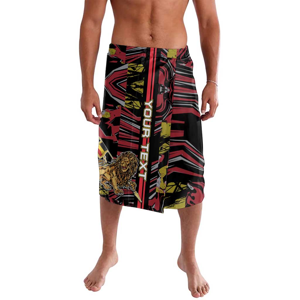 Personalized Belgium Lavalava Lion Holding Flag - Wonder Print Shop