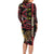 Personalized Belgium Long Sleeve Bodycon Dress Lion Holding Flag - Wonder Print Shop
