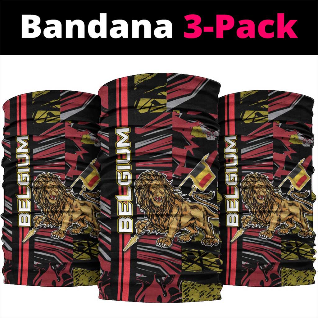 Belgium Neck Gaiter Lion Holding Flag DT05