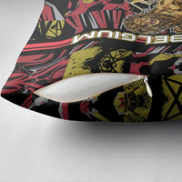 Belgium Pillow Cover Lion Holding Flag - Wonder Print Shop