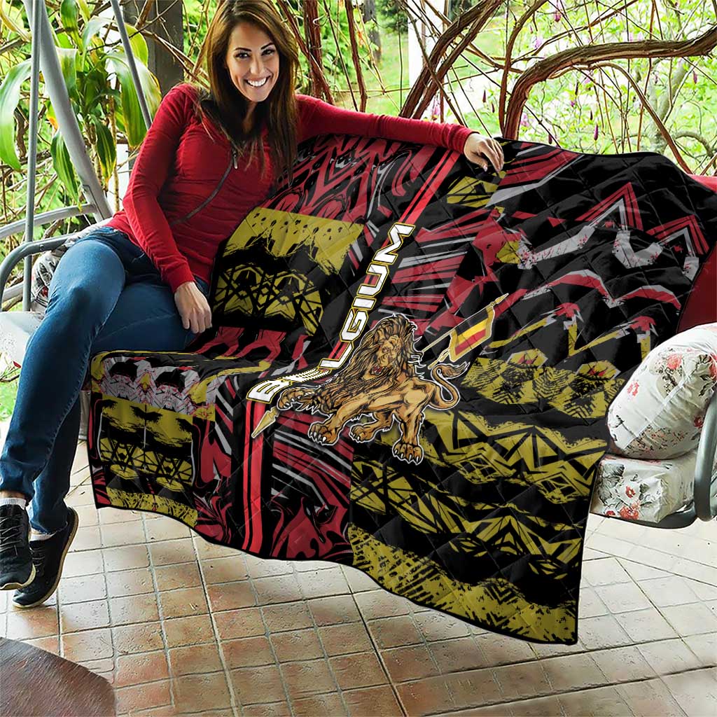 Belgium Quilt Lion Holding Flag - Wonder Print Shop