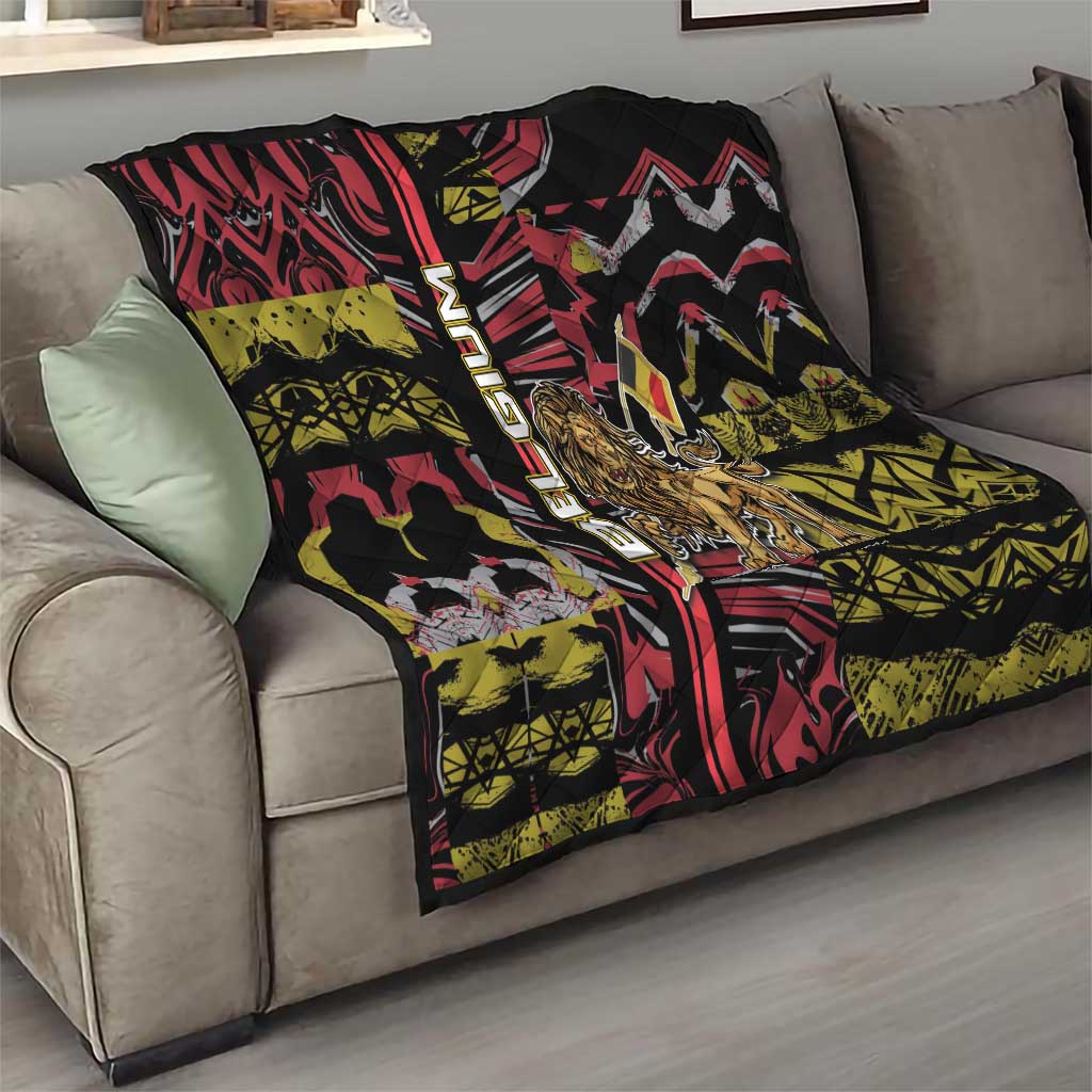 Belgium Quilt Lion Holding Flag - Wonder Print Shop