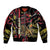 Personalized Belgium Sleeve Zip Bomber Jacket Lion Holding Flag - Wonder Print Shop