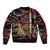 Personalized Belgium Sleeve Zip Bomber Jacket Lion Holding Flag - Wonder Print Shop