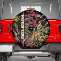 Belgium Spare Tire Cover Lion Holding Flag - Wonder Print Shop