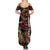Personalized Belgium Summer Maxi Dress Lion Holding Flag - Wonder Print Shop