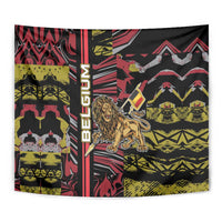 Belgium Tapestry Lion Holding Flag - Wonder Print Shop