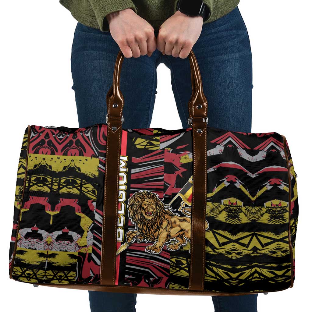 Belgium Travel Bag Lion Holding Flag - Wonder Print Shop