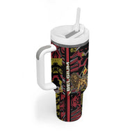 Personalized Belgium Tumbler With Handle Lion Holding Flag - Wonder Print Shop