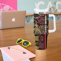 Personalized Belgium Tumbler With Handle Lion Holding Flag - Wonder Print Shop