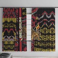 Belgium Window Curtain Lion Holding Flag - Wonder Print Shop