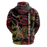 Personalized Belgium Zip Hoodie Lion Holding Flag - Wonder Print Shop