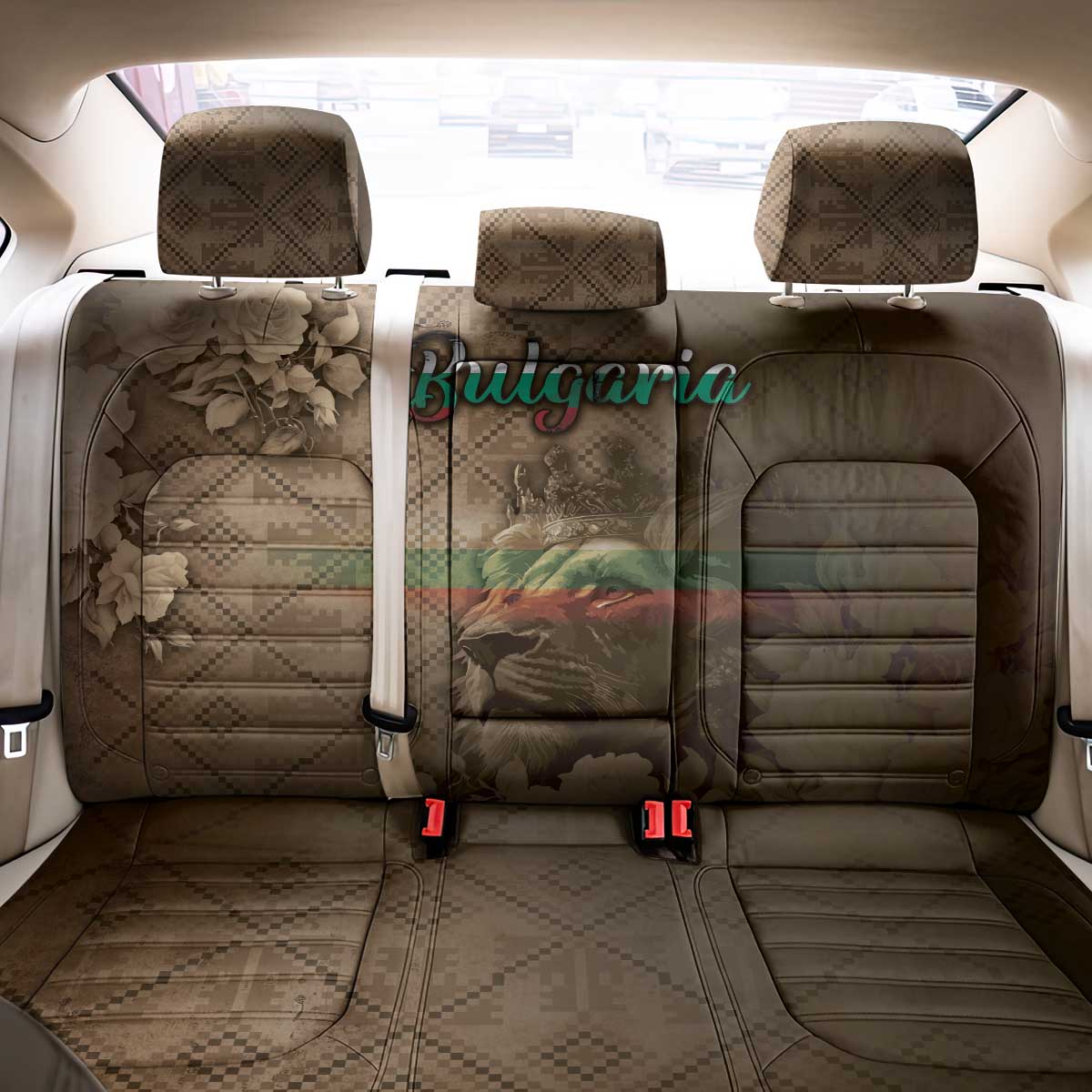 Bulgaria Back Car Seat Cover Lion King Is Pride - Wonder Print Shop