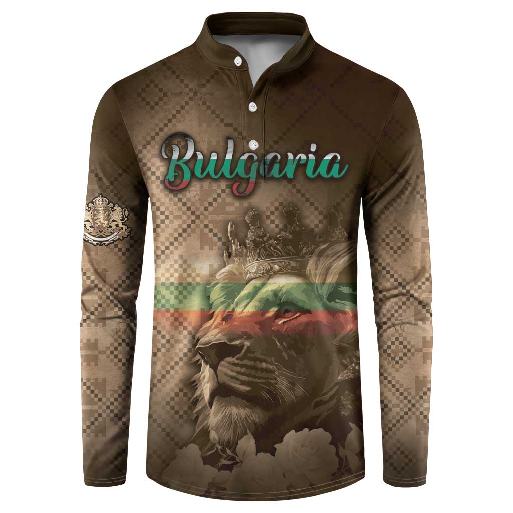 Personalized Bulgaria Button Sweatshirt Lion King Is Pride - Wonder Print Shop