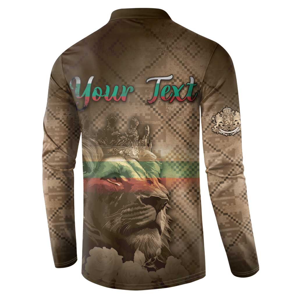 Personalized Bulgaria Button Sweatshirt Lion King Is Pride - Wonder Print Shop