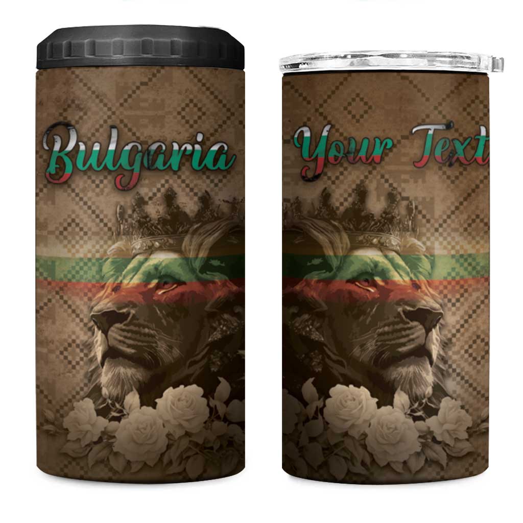 Personalized Bulgaria 4 in 1 Can Cooler Tumbler Lion King Is Pride - Wonder Print Shop