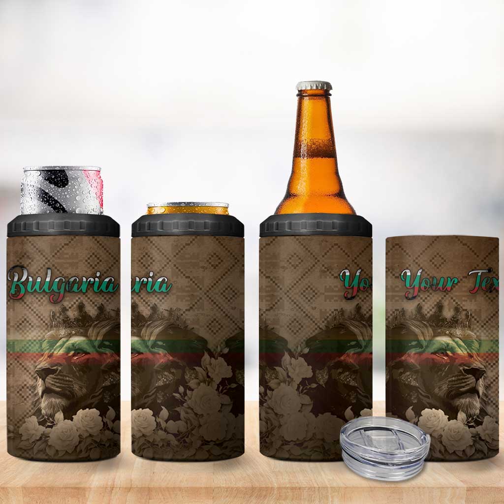 Personalized Bulgaria 4 in 1 Can Cooler Tumbler Lion King Is Pride - Wonder Print Shop