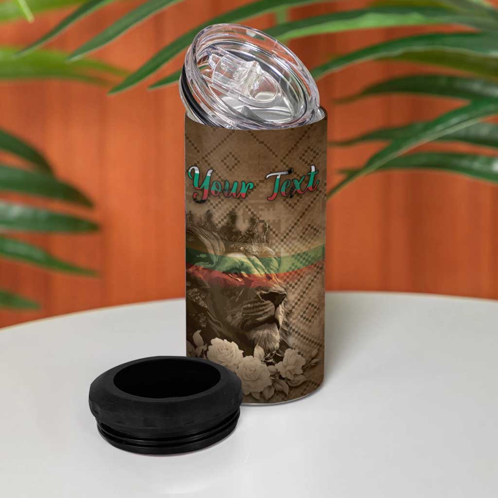 Personalized Bulgaria 4 in 1 Can Cooler Tumbler Lion King Is Pride - Wonder Print Shop