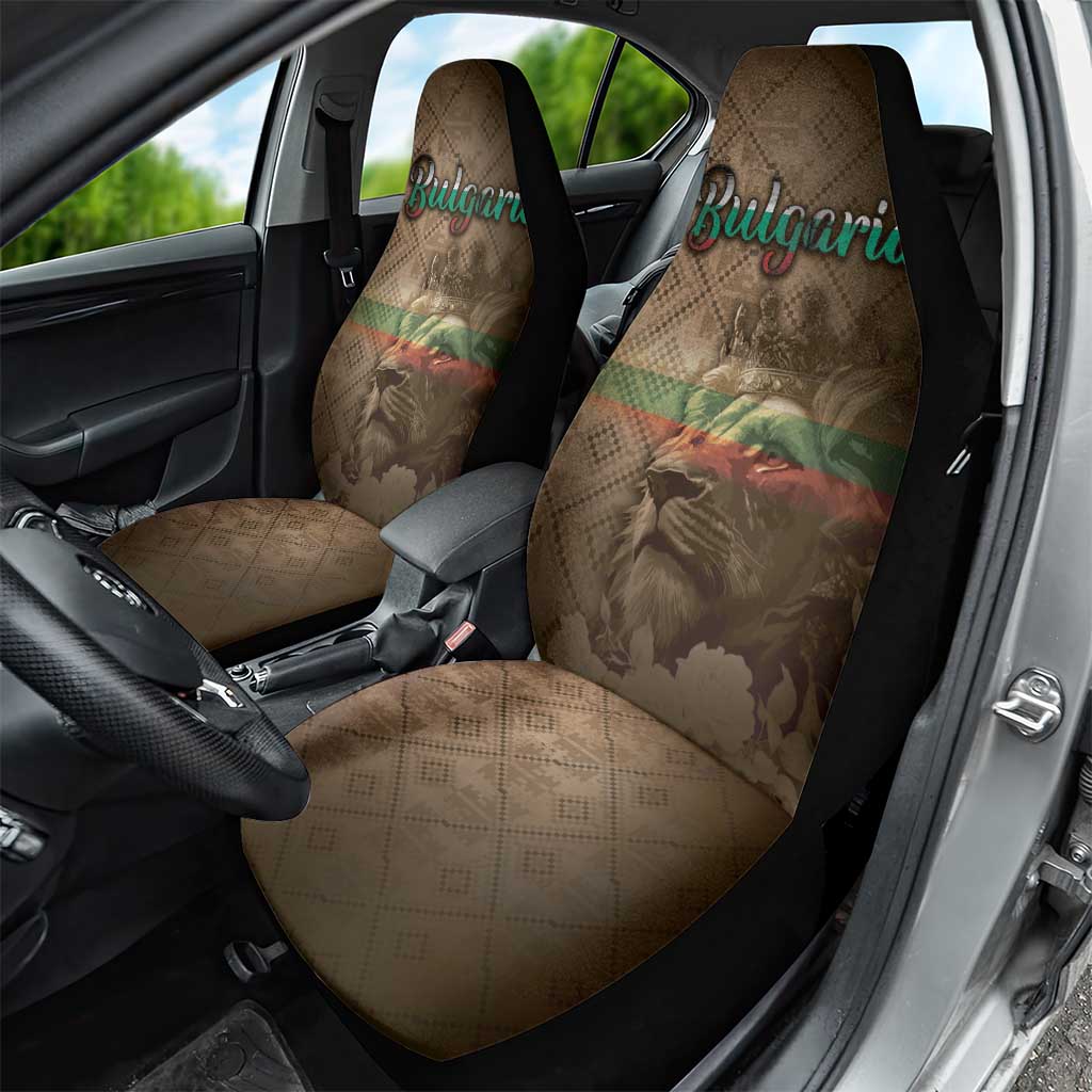 Bulgaria Car Seat Cover Lion King Is Pride - Wonder Print Shop