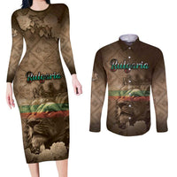 Personalized Bulgaria Couples Matching Long Sleeve Bodycon Dress and Long Sleeve Button Shirt Lion King Is Pride - Wonder Print Shop