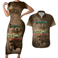 Personalized Bulgaria Couples Matching Short Sleeve Bodycon Dress and Hawaiian Shirt Lion King Is Pride - Wonder Print Shop