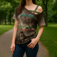 Personalized Bulgaria Cross Shoulder Shirt Lion King Is Pride - Wonder Print Shop