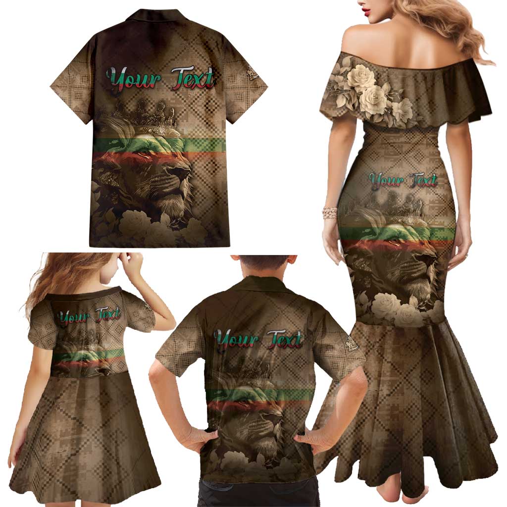 Personalized Bulgaria Family Matching Mermaid Dress and Hawaiian Shirt Lion King Is Pride - Wonder Print Shop