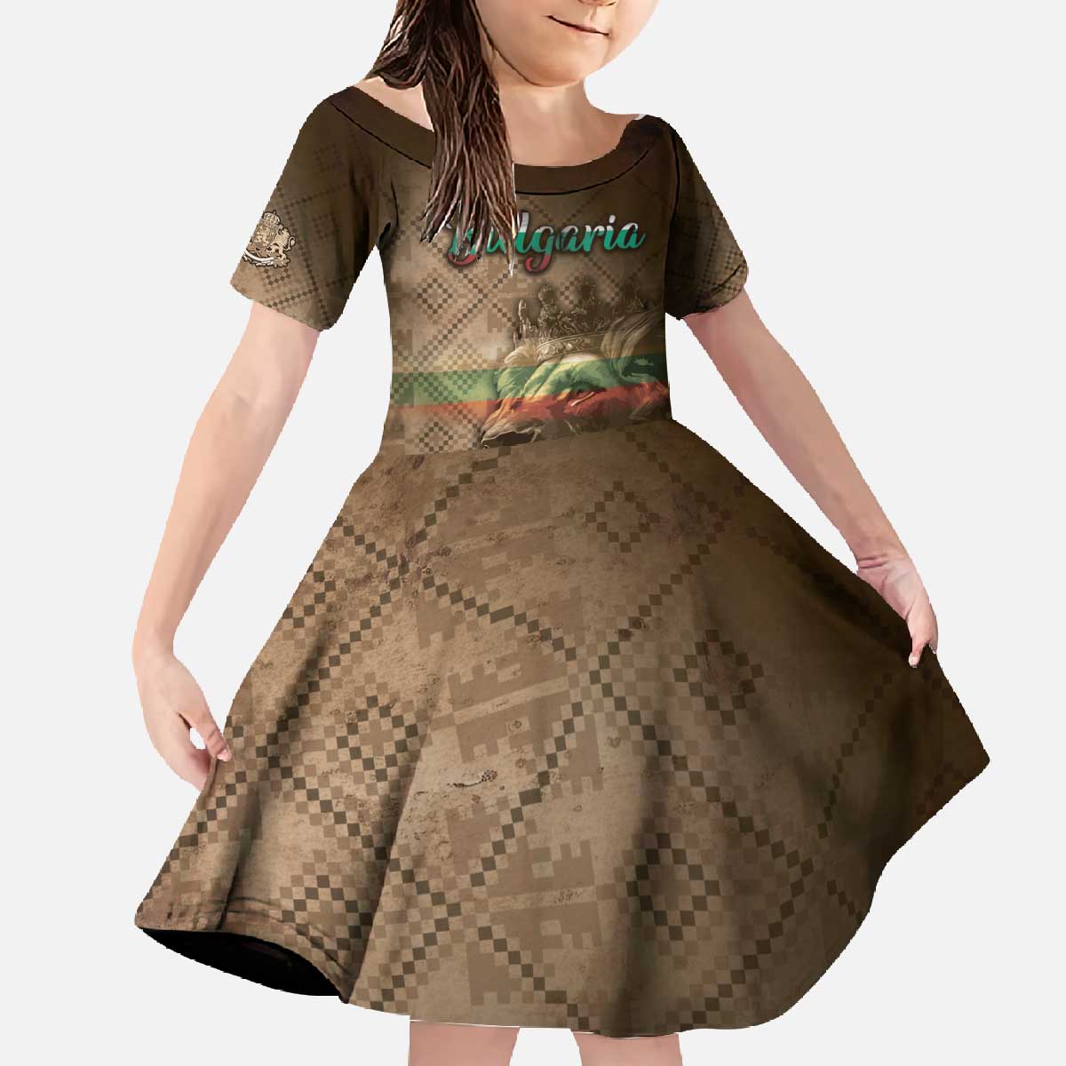 Personalized Bulgaria Family Matching Off The Shoulder Long Sleeve Dress and Hawaiian Shirt Lion King Is Pride - Wonder Print Shop