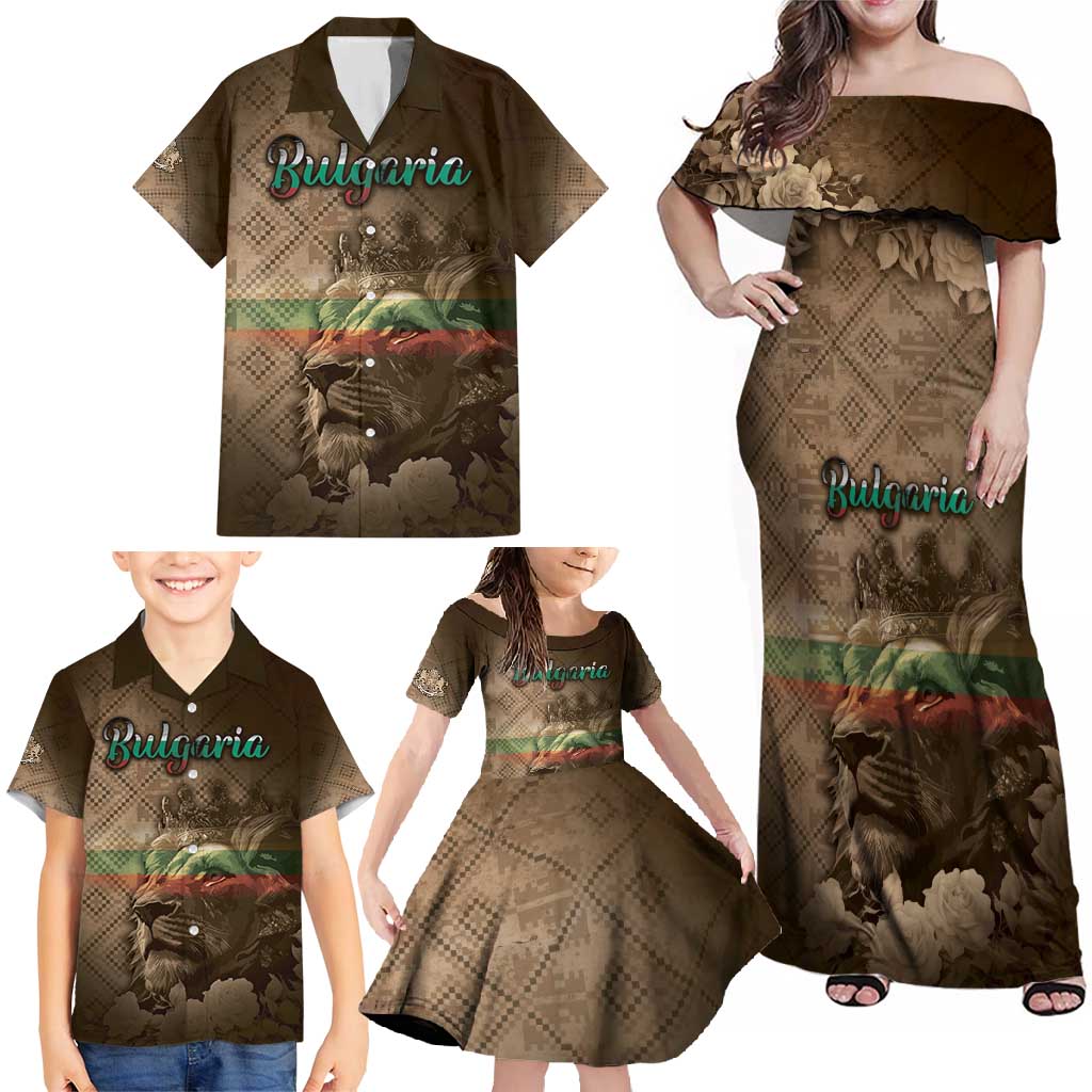 Personalized Bulgaria Family Matching Off Shoulder Maxi Dress and Hawaiian Shirt Lion King Is Pride - Wonder Print Shop