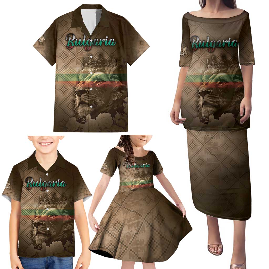 Personalized Bulgaria Family Matching Puletasi and Hawaiian Shirt Lion King Is Pride - Wonder Print Shop
