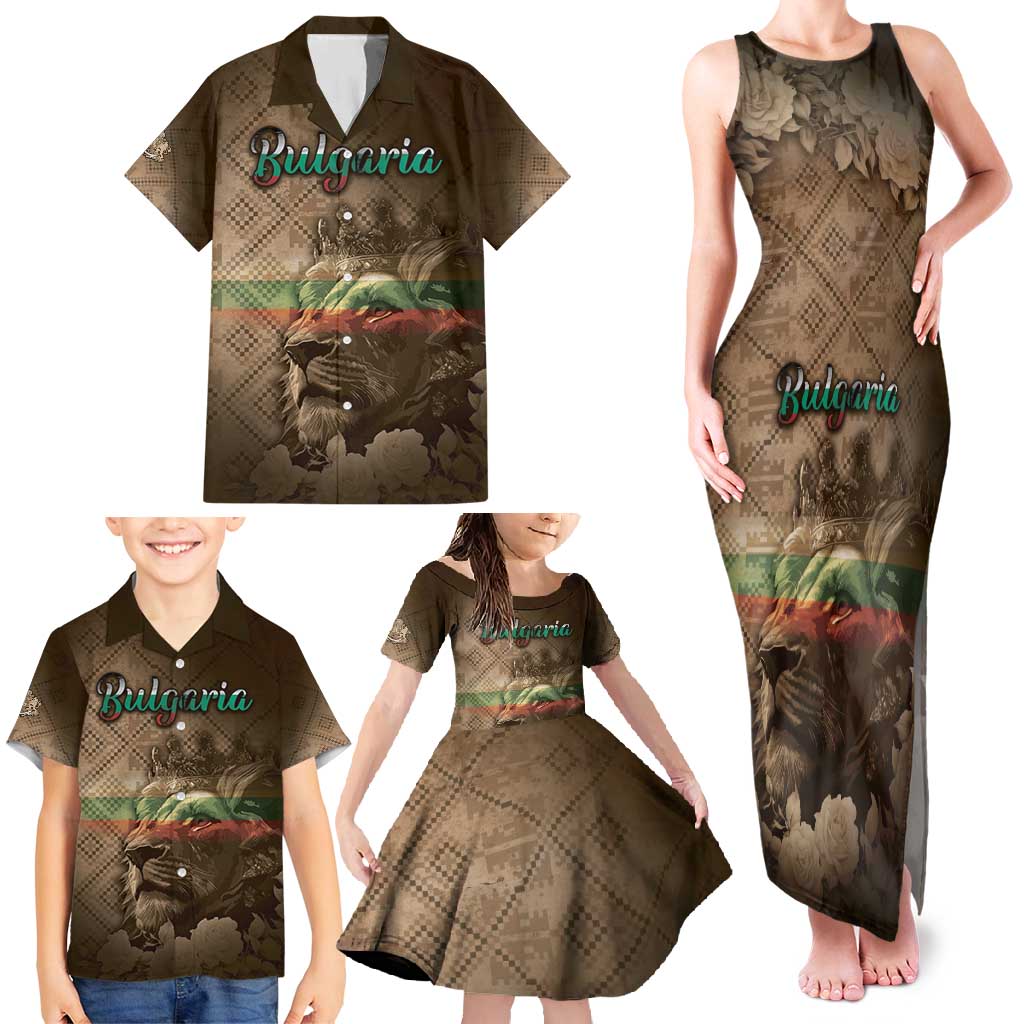 Personalized Bulgaria Family Matching Tank Maxi Dress and Hawaiian Shirt Lion King Is Pride - Wonder Print Shop