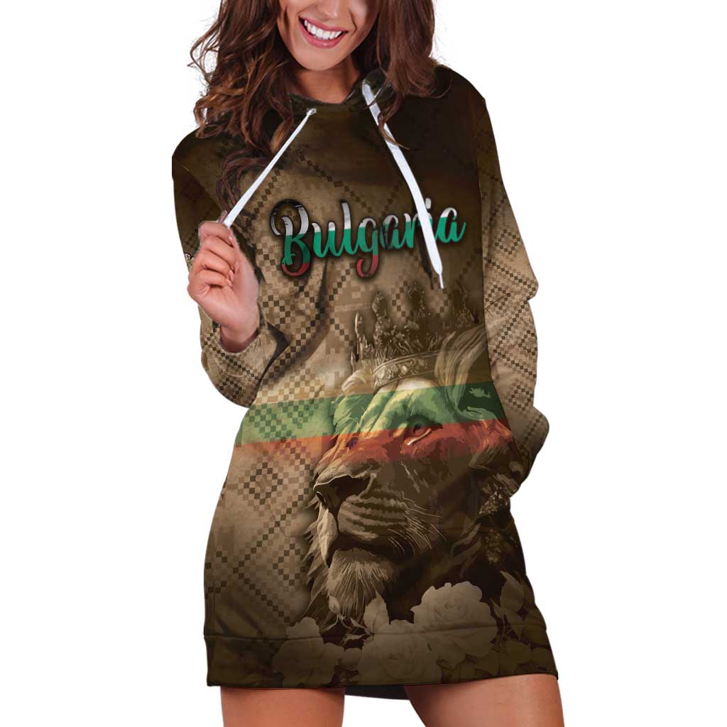 Personalized Bulgaria Hoodie Dress Lion King Is Pride - Wonder Print Shop
