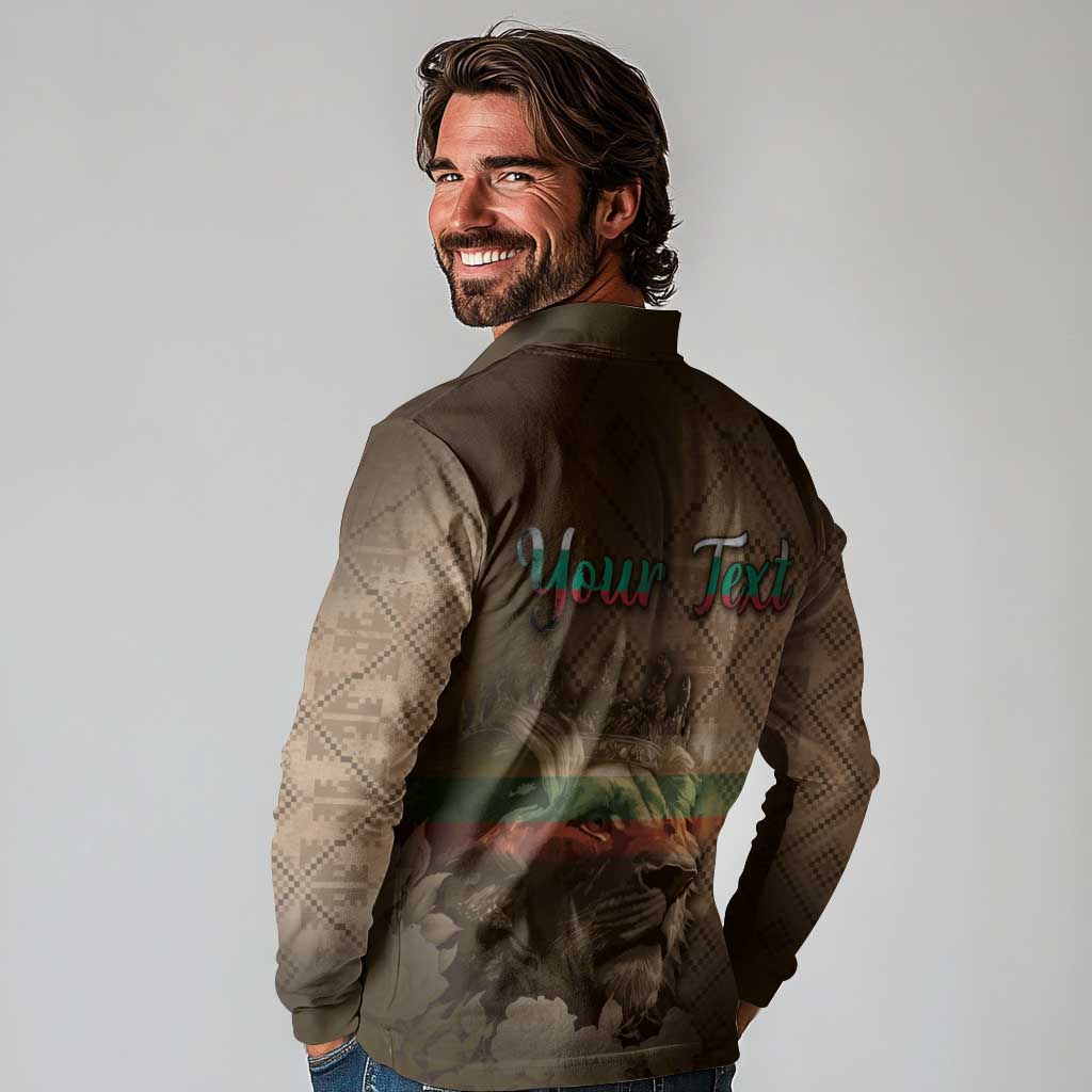 Personalized Bulgaria Long Sleeve Polo Shirt Lion King Is Pride - Wonder Print Shop