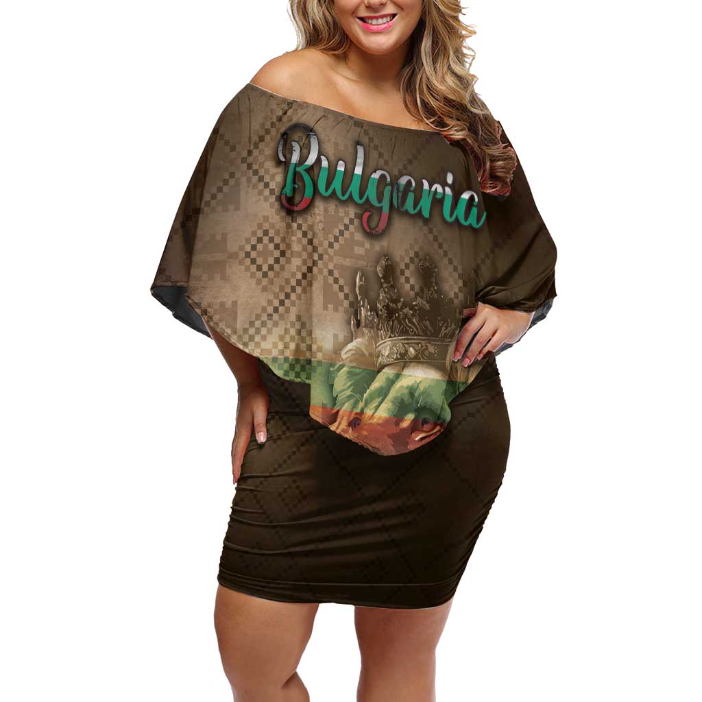 Personalized Bulgaria Off Shoulder Short Dress Lion King Is Pride - Wonder Print Shop