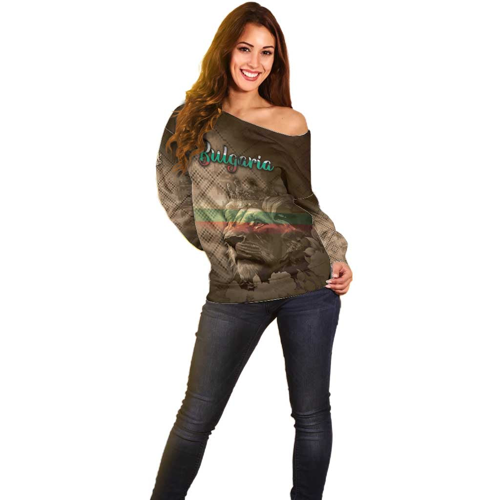 Personalized Bulgaria Off Shoulder Sweater Lion King Is Pride - Wonder Print Shop