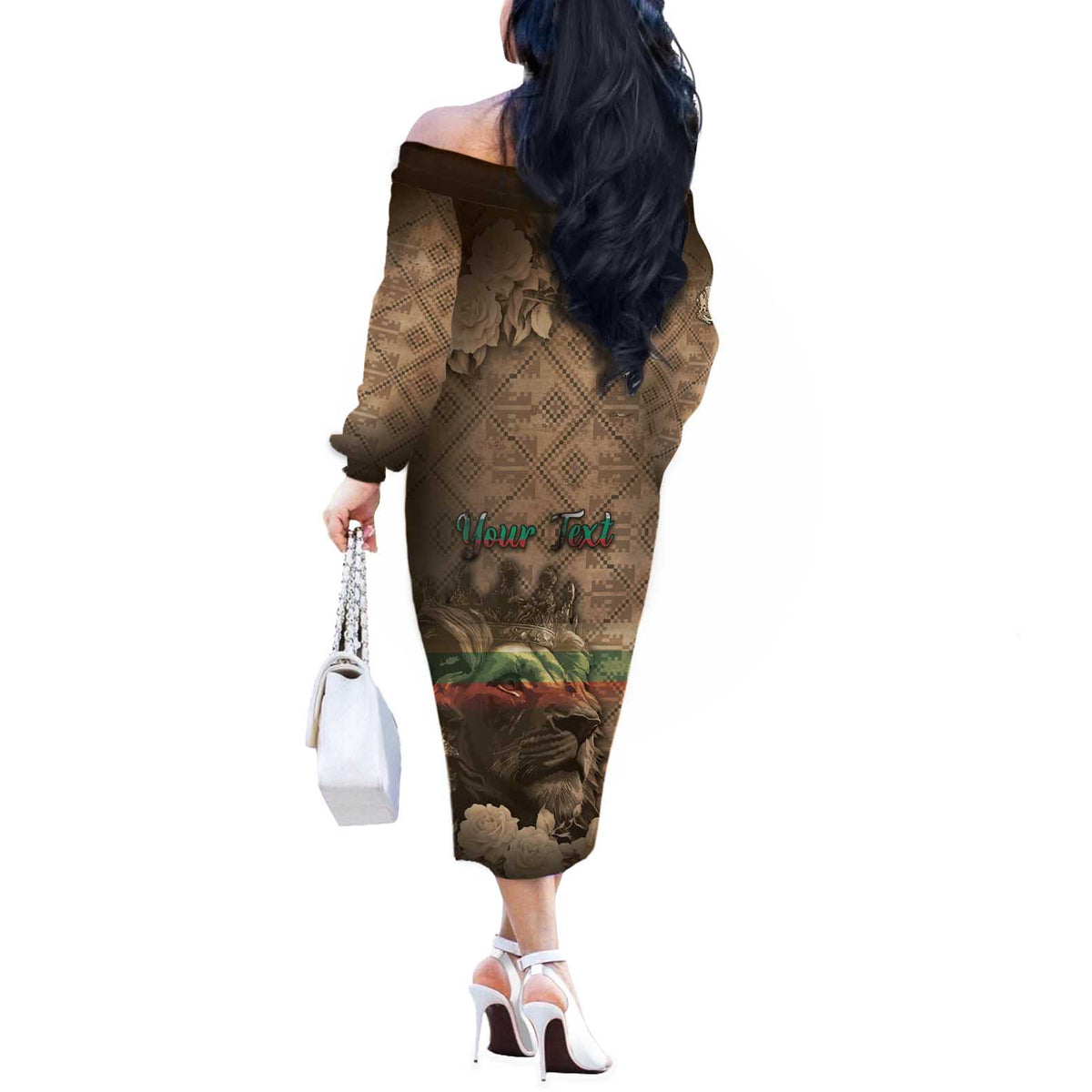 Personalized Bulgaria Off The Shoulder Long Sleeve Dress Lion King Is Pride - Wonder Print Shop
