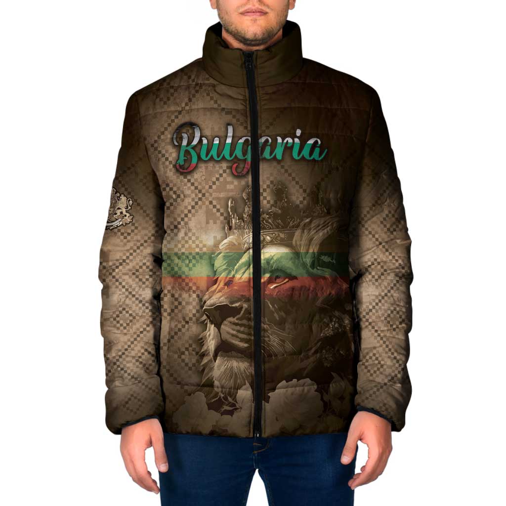 Personalized Bulgaria Padded Jacket Lion King Is Pride - Wonder Print Shop