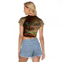 Personalized Bulgaria Raglan Cropped T Shirt Lion King Is Pride - Wonder Print Shop