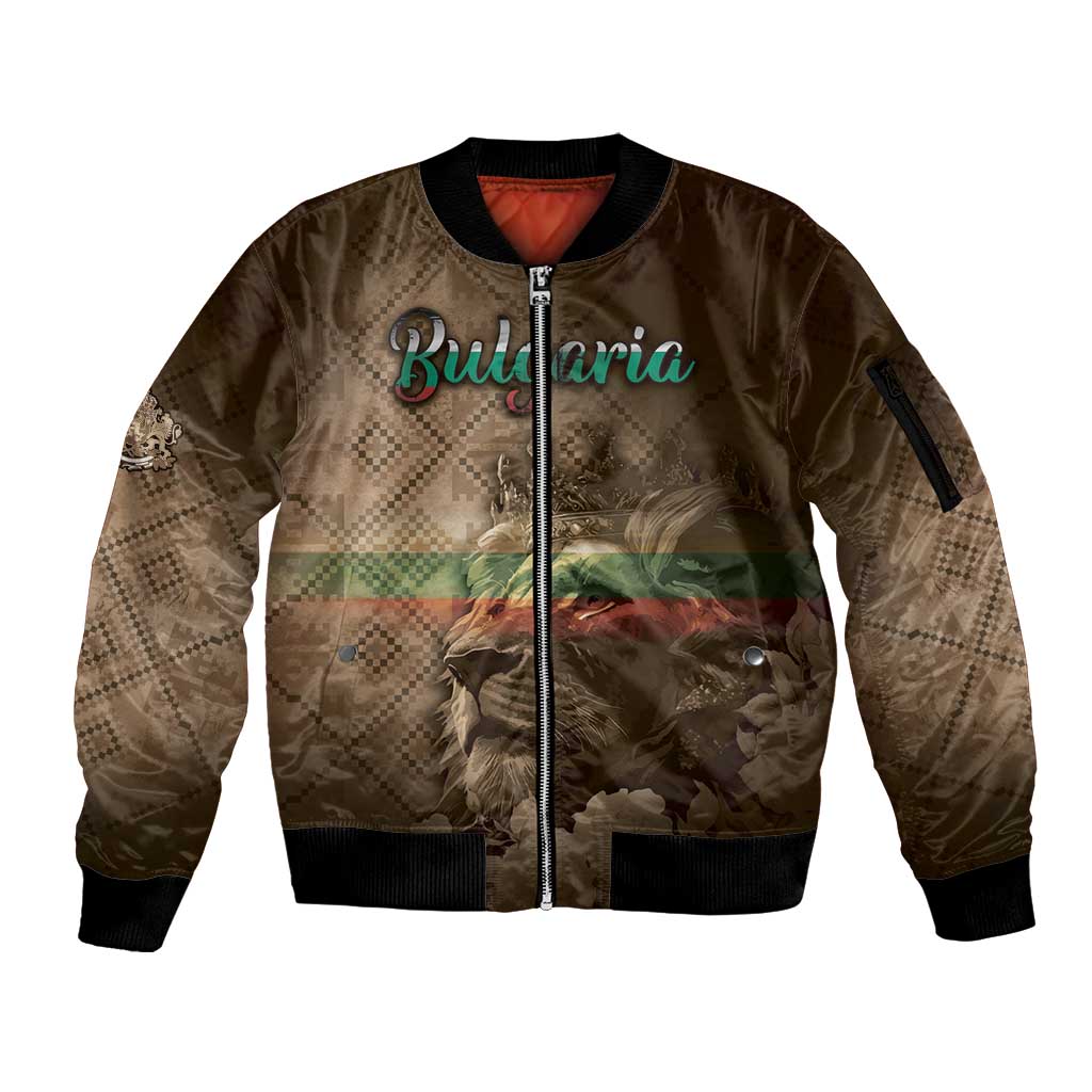 Personalized Bulgaria Sleeve Zip Bomber Jacket Lion King Is Pride - Wonder Print Shop