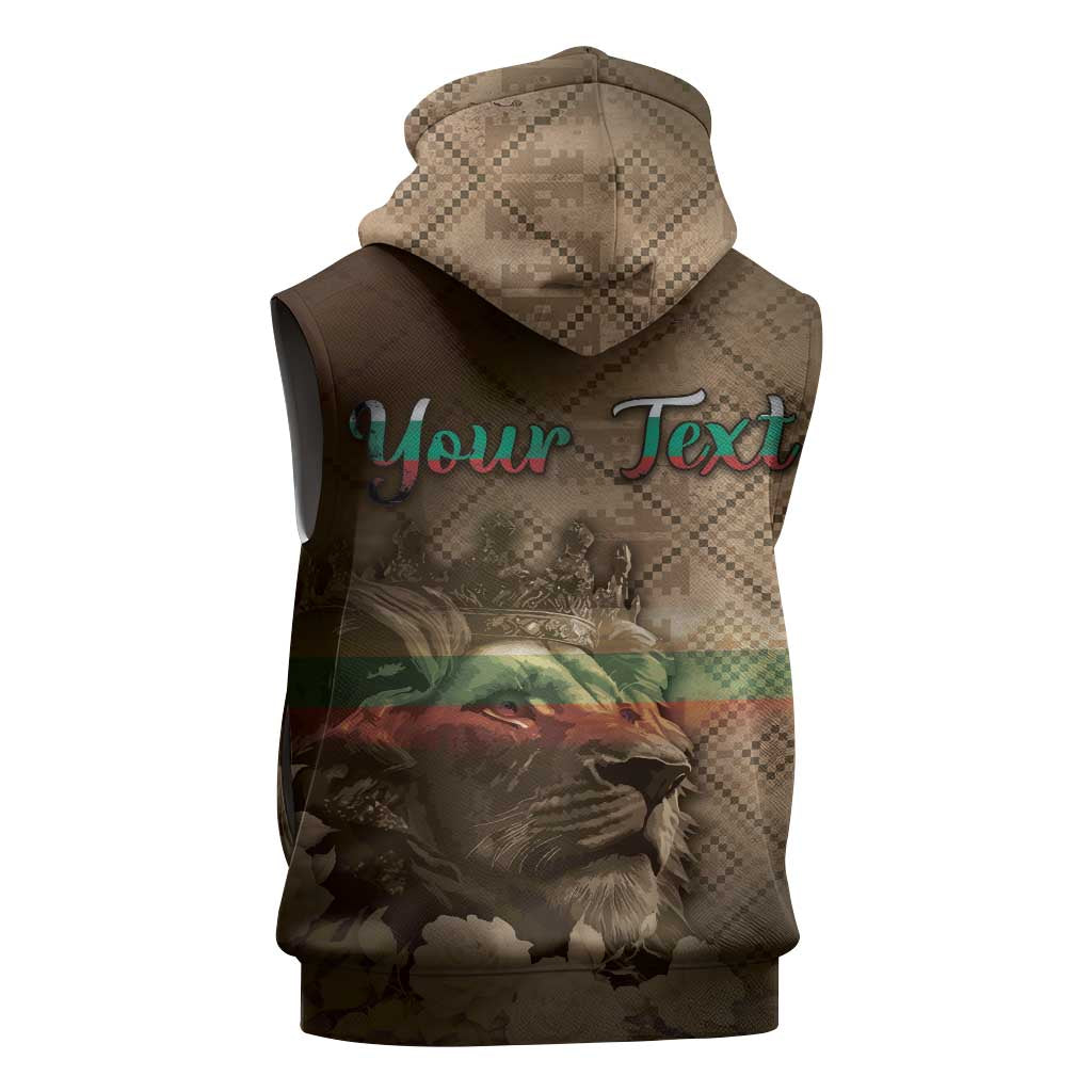 Personalized Bulgaria Sleeveless Hoodie Lion King Is Pride - Wonder Print Shop