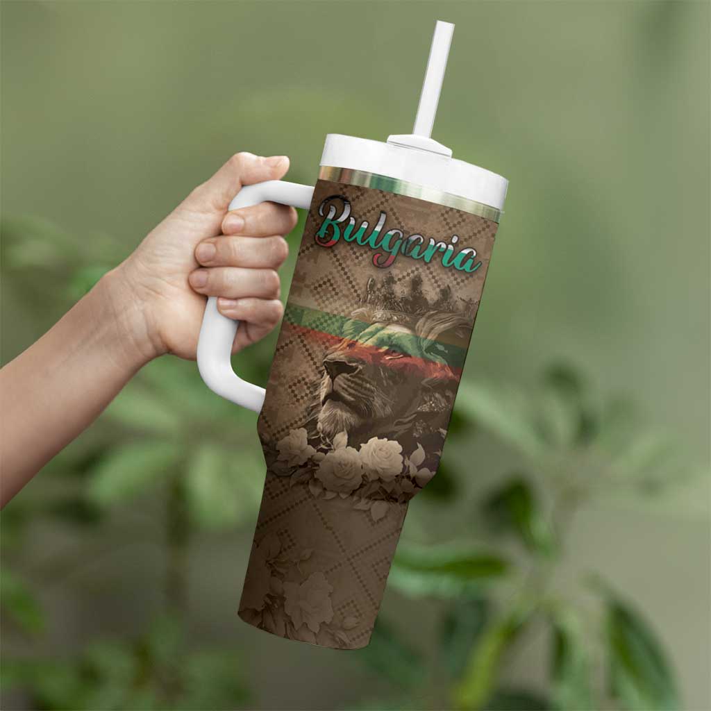 Personalized Bulgaria Tumbler With Handle Lion King Is Pride - Wonder Print Shop