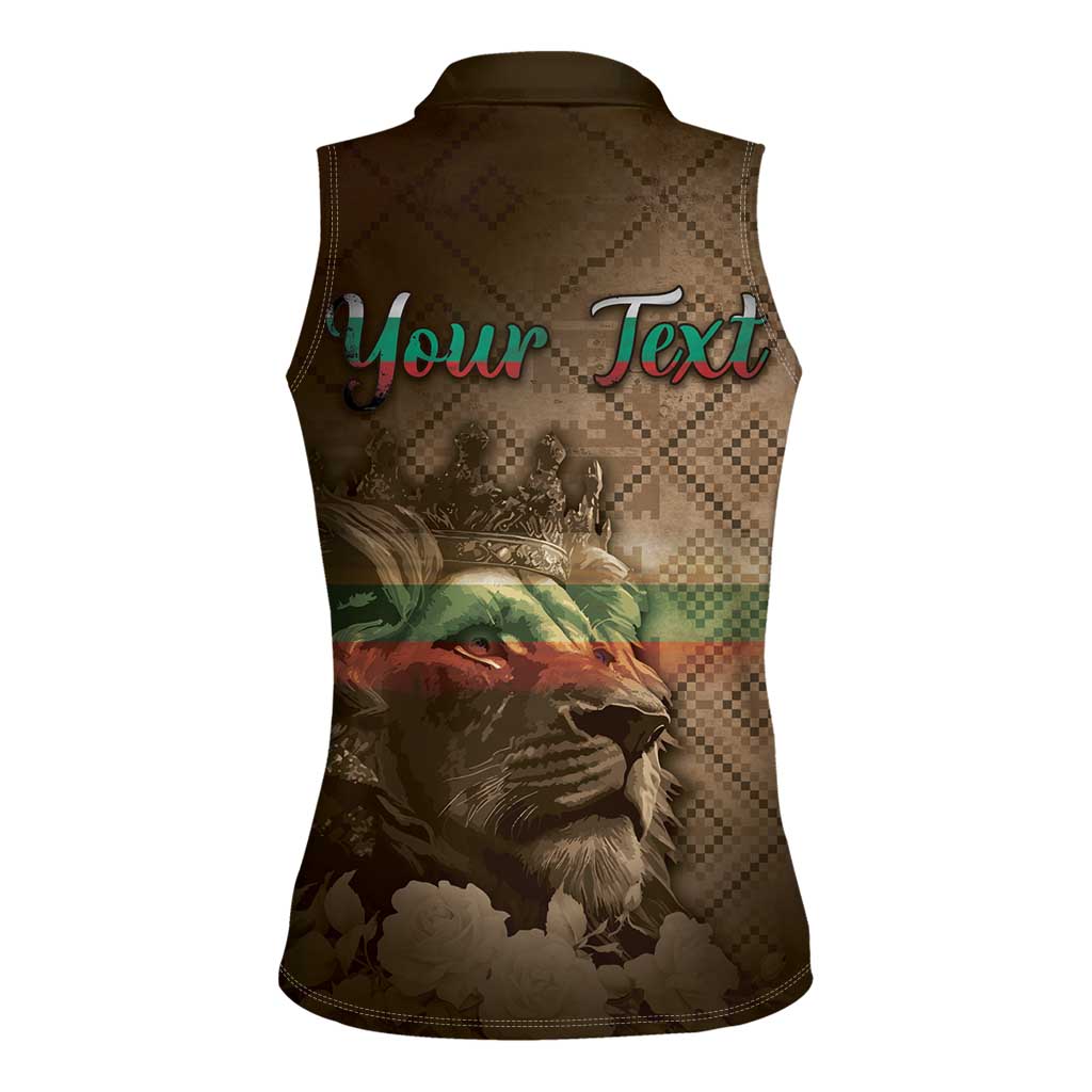 Personalized Bulgaria Women Sleeveless Polo Shirt Lion King Is Pride - Wonder Print Shop