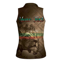 Personalized Bulgaria Women Sleeveless Polo Shirt Lion King Is Pride - Wonder Print Shop