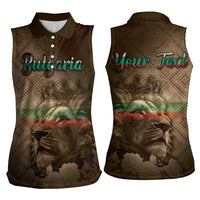 Personalized Bulgaria Women Sleeveless Polo Shirt Lion King Is Pride - Wonder Print Shop