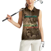 Personalized Bulgaria Women Sleeveless Polo Shirt Lion King Is Pride - Wonder Print Shop