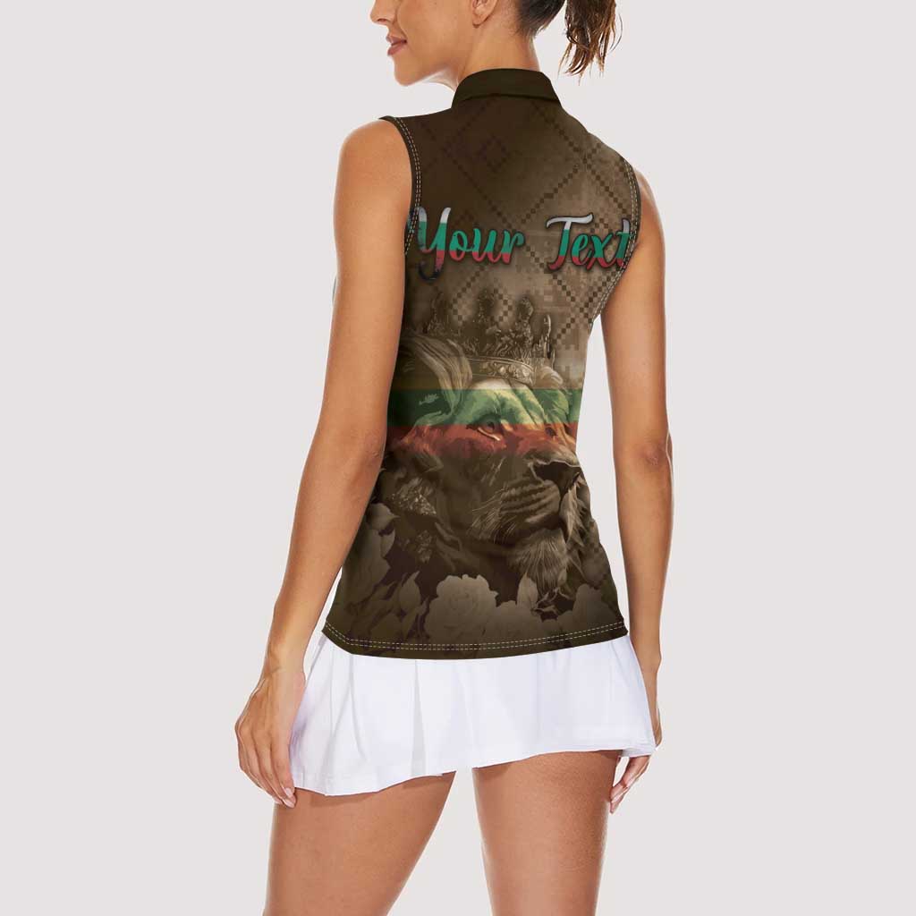 Personalized Bulgaria Women Sleeveless Polo Shirt Lion King Is Pride - Wonder Print Shop