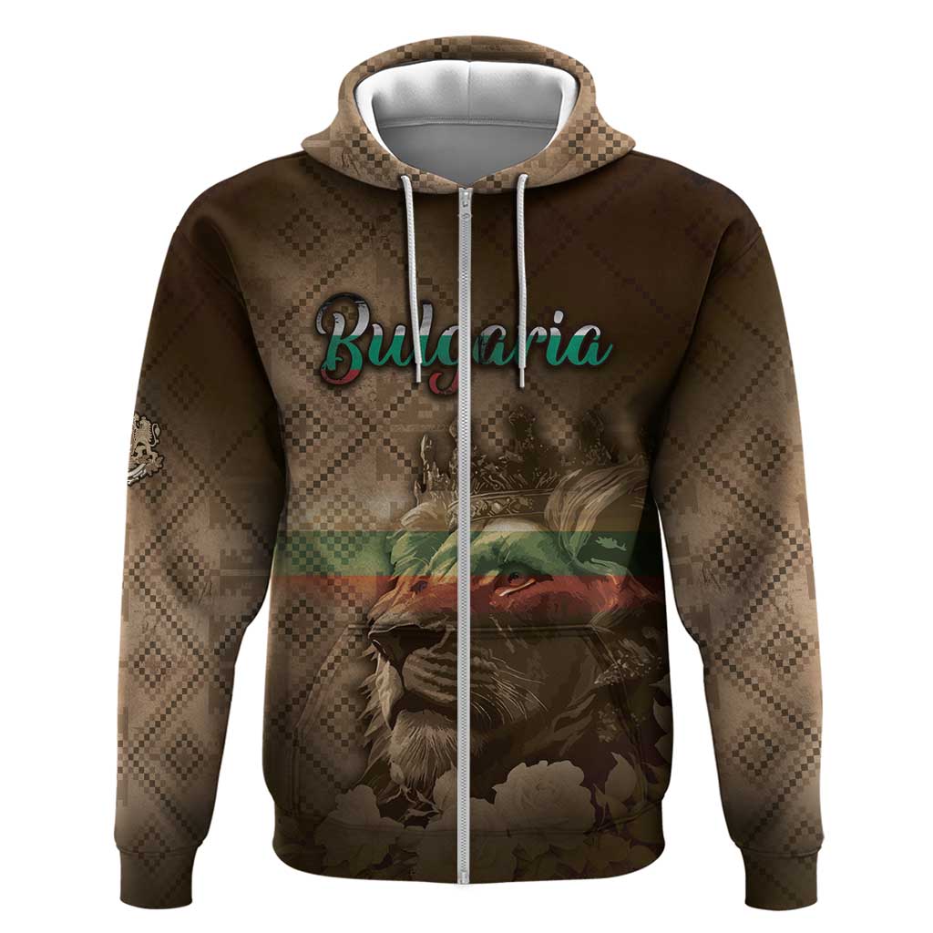 Personalized Bulgaria Zip Hoodie Lion King Is Pride - Wonder Print Shop
