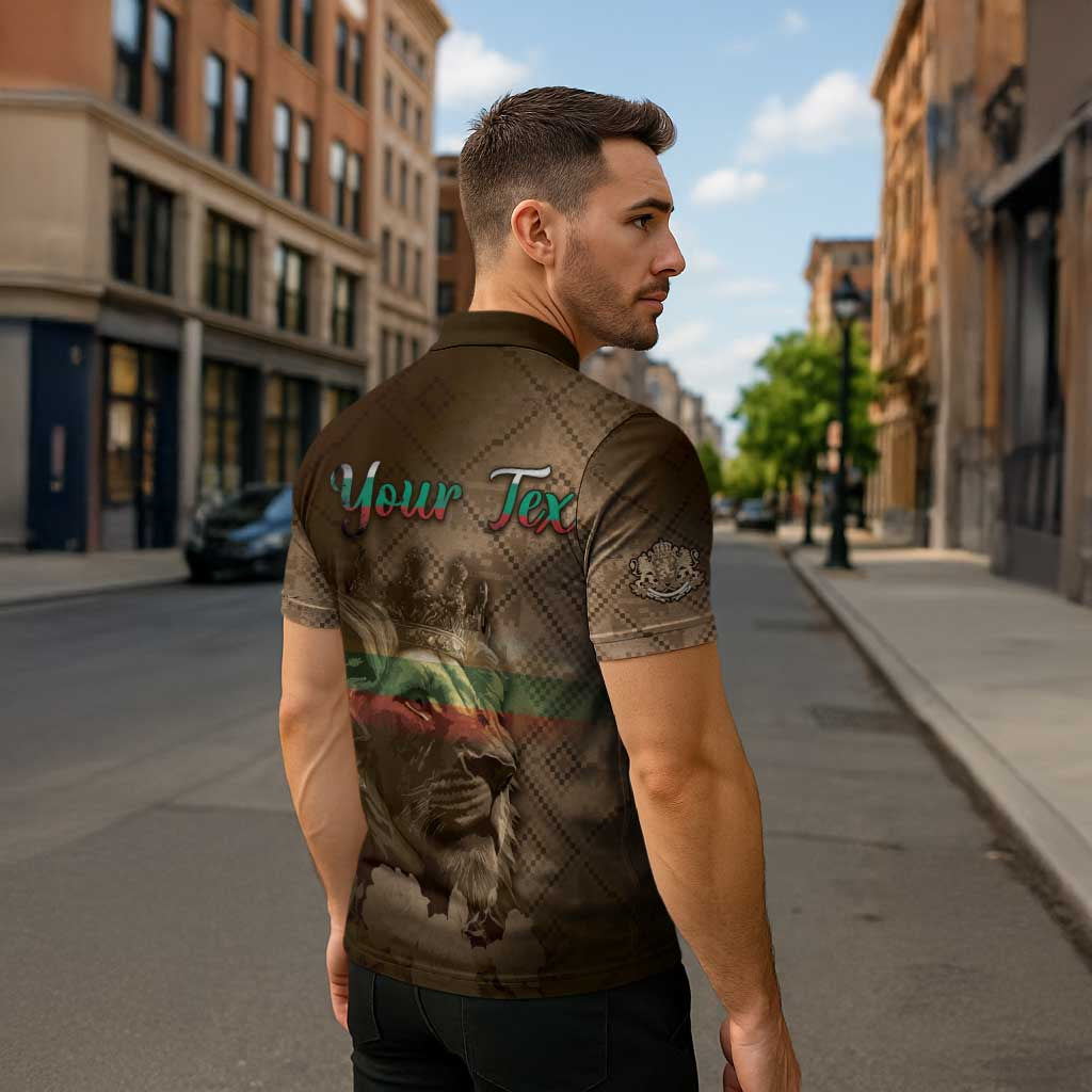 Personalized Bulgaria Zipper Polo Shirt Lion King Is Pride - Wonder Print Shop